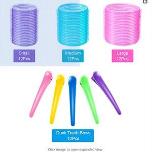 Roll Curlers (Jumbo, large, medium, small) w clips